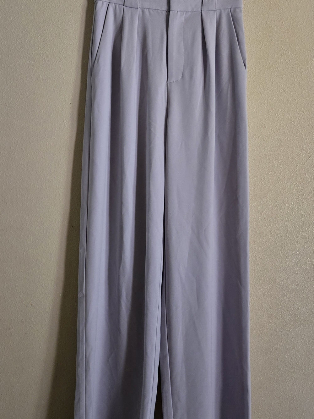 High-Waist Wide Leg Lavender Dress Pants